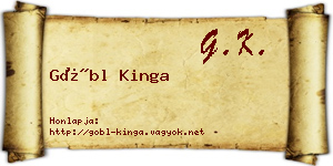 Göbl Kinga névjegykártya